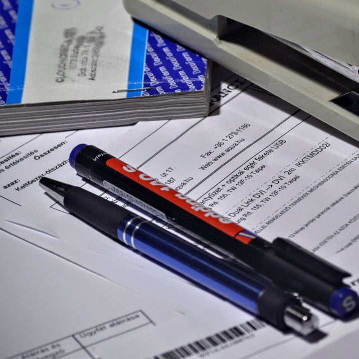 accountant paperwork desk office